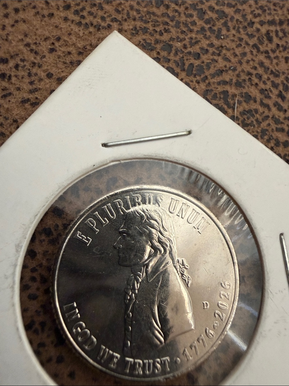 2 pcs. 1776  - 2026 d Commemorative Liberty Bell Quarter Silver Tone Coin
